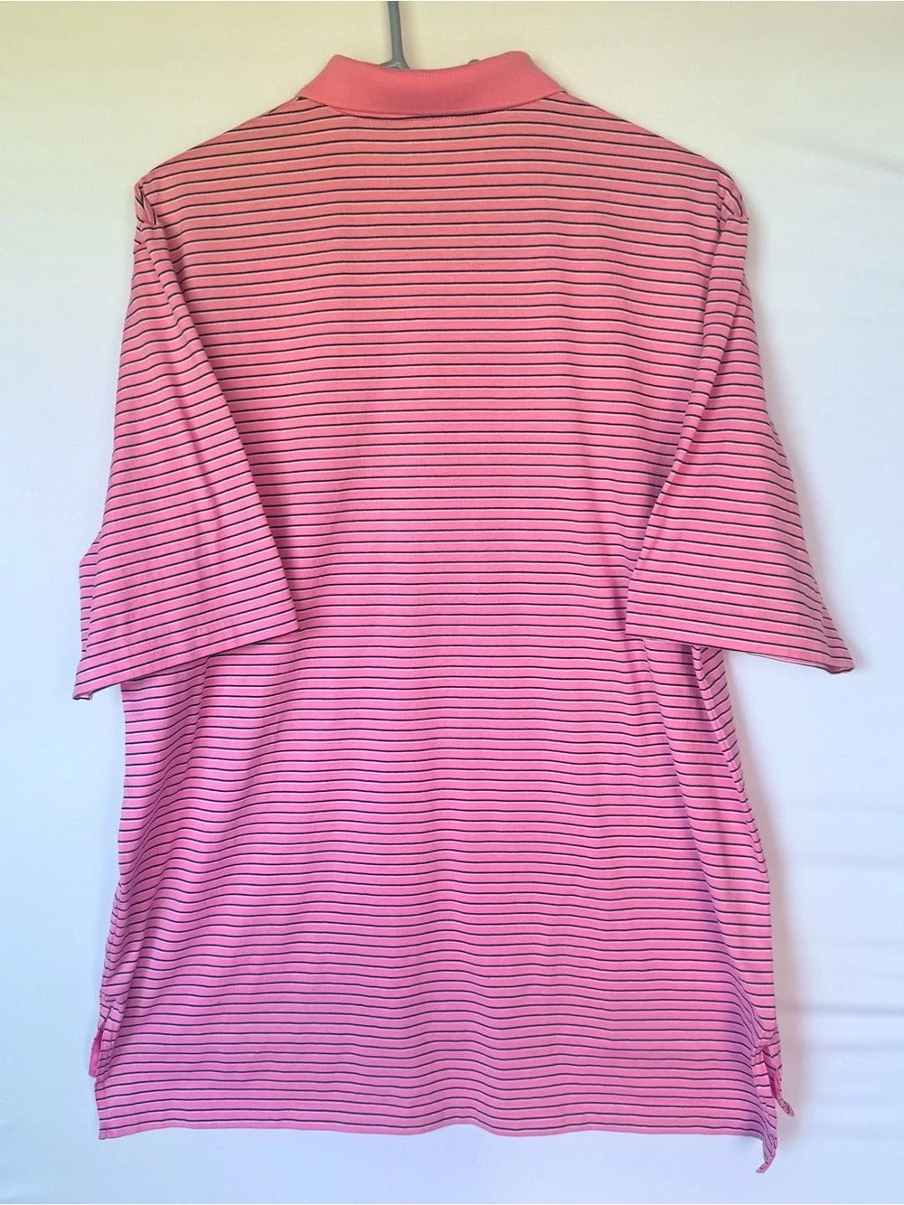 Polo Golf by Ralph Lauren Pima Cotton Pink Micro Black White Stripes Vintage